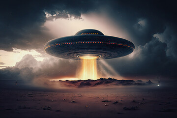 Alien transporter, UFO, generative ai 