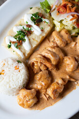 
Shrimp with rice