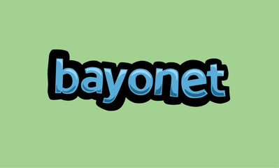 bayonet writing vector design on a green background