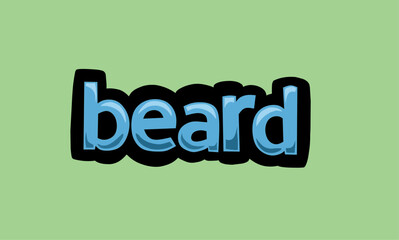 beard writing vector design on a green background