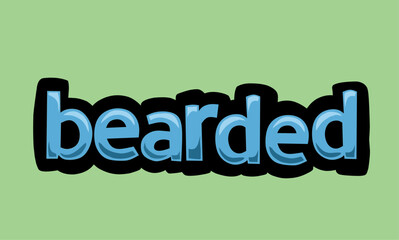 bearded writing vector design on a green background