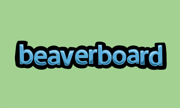 beaverboard writing vector design on a green background