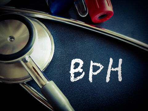 Medical conceptual image with BPH (benign prostatic hyperplasia).