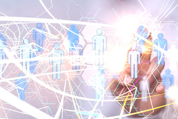 Business intelligence analyst dashboard on virtual