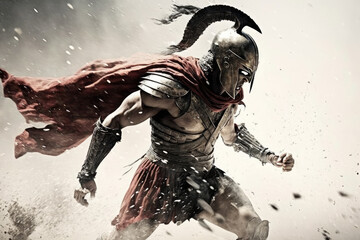 spartan movie scene action sequence made by generative ai