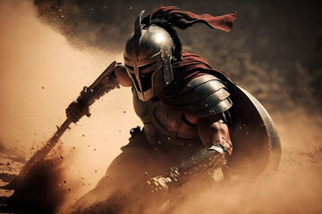 spartan movie scene action sequence made by generative ai