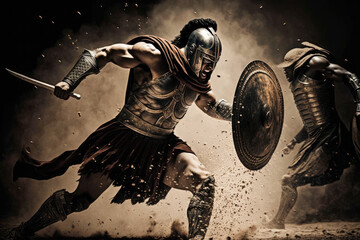 spartan movie scene action sequence made by generative ai