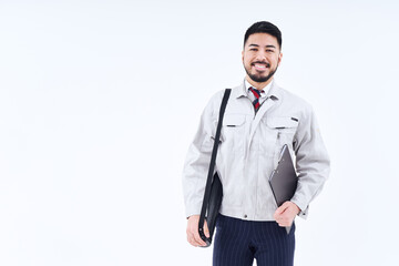 作業着姿の男性