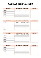 Minimalist planner pages templates. Printable Life & Business Planner Set. Life and business planner. Printable Page Packaging Planner