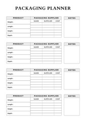 Minimalist planner pages templates. Printable Life & Business Planner Set. Life and business planner. Packaging Planner 