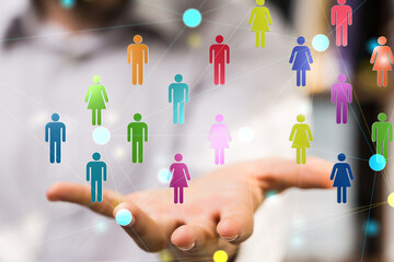 conference Digital Network and data concept 3d