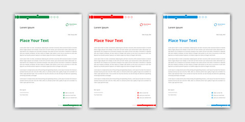 Professional and modern business letterhead template design, corporate letterhead design set