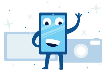 Blue phone icon