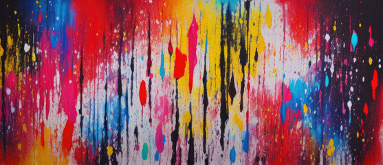 Abstract colorful background with lines of paint