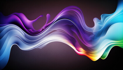 Fototapeta na wymiar Vibrant Waves: An Eye-catching Abstract Curved Multicolor Motion Gradient Background, Generative AI