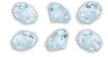Set of Gemstones Diamant, Jewelry, Isolated Background