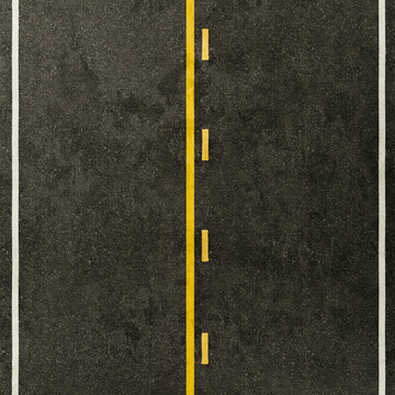 Asphalt Road Texture Background. Top View Of Asphalt Road With Markings.