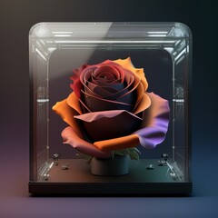3D Printing Process of a Rose Flower  | Generativ AI Illustration