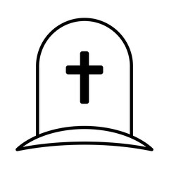 Fototapeta premium Tombstone icon. Rip grave icon vector. Stock vector illustration.