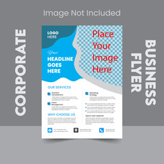 Business Flyer Marketing or Events, Corporate Style Design, Print Dimension: 8.27x11.69, A4 Paper, Bleed 0.125 (Around)