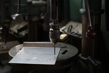 During drilling work with a lathe