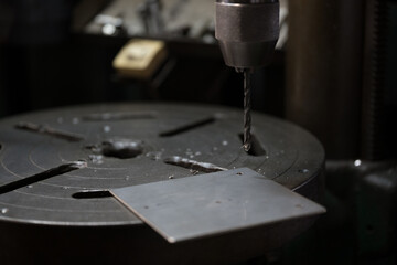 During drilling work with a lathe