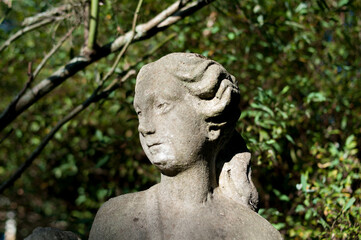 Fototapeta na wymiar Photograph of a female statue