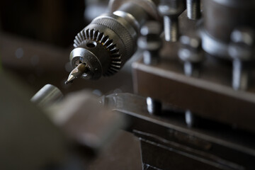 Center processing with a lathe
