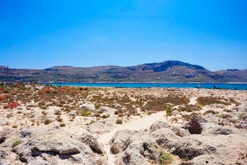 The island Gramvousa and the bay Balos