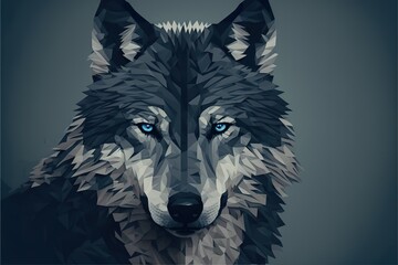 Wolf created with Generative AI technology