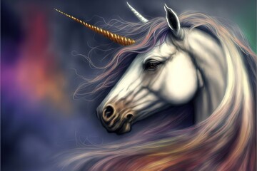 Obraz na płótnie Canvas Unicorn created with Generative AI 