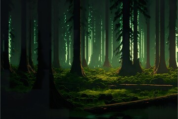 Forest created with Generative AI 