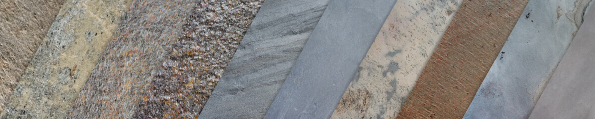 Sample of decorative artificial stone. Texture of natural stone for kitchen countertops and floors....