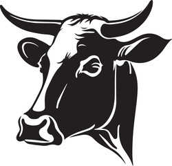 Black angus logo design template. cow, bull logo design. 