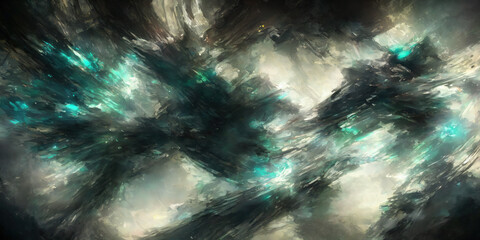 Abstract storm clouds background. Painting style illustration. Generative AI