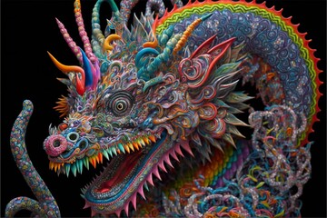 Obraz premium Dragon created with Generative AI 