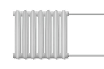 3d realistic heating battery. Domestic radiator