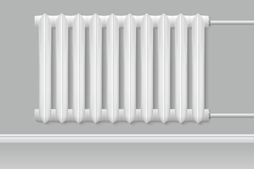 3d realistic heating battery. Radiator isolated