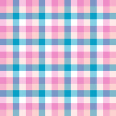 Seamless green and pink checkered plaid fabric pattern texture. Stripes crossed horizontal and vertical lines.Seamless checkered pattern