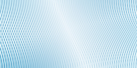 Abstract background of wavy lines in light blue colors