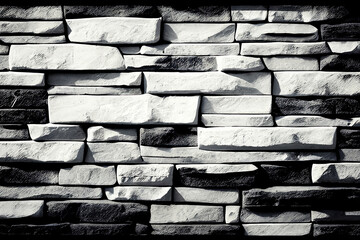 Wall made of white stone or slate. Grunge style . Generative ai