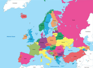 Political map of Europe with borders © magr80