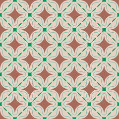 Retro kaleidoscope pattern in the style of the 70s and 60s. Geometric pattern