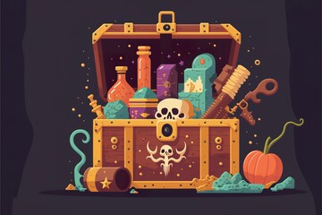 Obraz premium Treasure chest created with Generative AI 