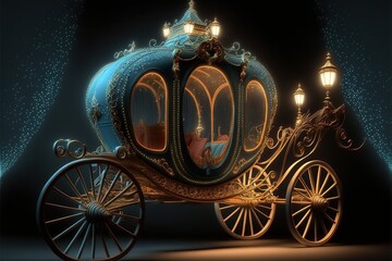Story float, with lighting. Generative AI. © Agustin
