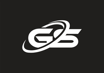 GS text logo design for your business