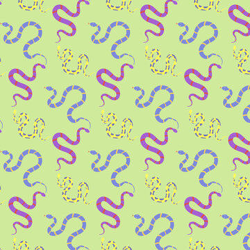 Background with tropical snakes.