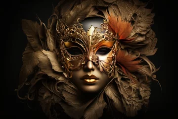 Foto op Canvas Venice carnival mask. Generative AI. © Agustin