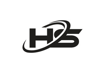 HS text logo design for your business
