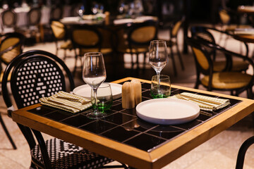 dinner at a restaurant